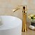 olcso Fürdőszobai mosdócsapok-Bathroom Sink Faucet - Waterfall Ti-PVD Widespread One Hole / Single Handle One HoleBath Taps