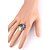 cheap Rings-Women&#039;s Statement Ring Ladies Unusual Unique Design Fashion Crystal Gold Plated Alloy Ring Jewelry Blue For Wedding Party Daily Casual Sports