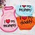 cheap Dog Clothes-Dog Shirt / T-Shirt Puppy Clothes Heart Letter &amp; Number Holiday Dog Clothes Puppy Clothes Dog Outfits Blue Pink Orange Costume for Girl and Boy Dog Cotton S M L XL XXL 3XL