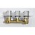 cheap Shower Faucets-Shower Set Set - Rainfall Contemporary Chrome Wall Mounted Brass Valve Bath Shower Mixer Taps / Three Handles Three Holes