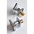 tanie Baterie prysznicowe-Zestaw prysznicowy Zestaw - Opad deszczu Nowoczesny Chrom Ścienny Zawór mosiężny Bath Shower Mixer Taps / Mosiądz / Trzy uchwyty Trzy otwory