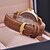 abordables Reloj de pulsera-Hombre Reloj de Pulsera Cuarzo Cuarzo Japonés Piel Banda Marrón Dorado