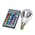 cheap Light Bulbs-1pc LED Globe Bulbs 300 lm E14 1 LED Beads Remote-Controlled RGB 100-240 V