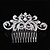 cheap Headpieces-Sterling Silver Crystal Alloy Hair Combs Flowers Headpiece