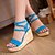 ieftine Sandale de Damă-Pantofi pentru femei - Lână - Toc Pană - Wedges / Pantof cu Berete - Sandale - Rochie - Negru / Albastru / Orange