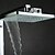 billige Bruserarmaturer-Brusehaner - Moderne Krom Bruse System Keramik Ventil Bath Shower Mixer Taps / Messing / Enkelt håndtag tre huller