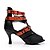 Χαμηλού Κόστους Latin Παπούτσια-Γυναικεία Παπούτσια Χορού Δέρμα Παπούτσια χορού λάτιν Αγκράφα Πέδιλα Τακούνι Στιλέτο Εξατομικευμένο Κόκκινο / Πορτοκαλί