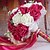 Χαμηλού Κόστους Ψεύτικα Λουλούδια-Ένα μπουκέτο από 30 τριαντάφυλλα PE προσομοίωση του γάμου γαμήλια ανθοδέσμη νύφη κρατώντας λουλούδια, ροζ και λευκό
