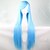 Χαμηλού Κόστους Περούκες μεταμφιέσεων-Περούκες για Στολές Ηρώων Συνθετικές Περούκες Ίσιο Ίσια Ασύμμετρο κούρεμα Περούκα Μακρύ Ουρανί Συνθετικά μαλλιά 28 inch Γυναικεία Φυσική γραμμή των μαλλιών Μπλε