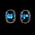 abordables Pendientes-Mujer Cristal Pendientes cortos damas Europeo Moda Chapado en oro 18K Perla Artificial Brillante Aretes Joyas Rojo / Naranja / Verde Para / Chapado en Oro / Diamante Sintético / Cristal Austriaco
