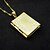 cheap Necklaces-18K Real Gold Plated Internal Laser Engraving Allah Muslim Photo Box Pendant 1.2*2.5CM