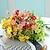 Недорогие Искусственные цветы-1 Филиал Шелк Пластик Ромашки Букеты на стол Искусственные Цветы