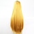 Χαμηλού Κόστους Περούκες μεταμφιέσεων-Περούκες για Στολές Ηρώων Συνθετικές Περούκες Ίσιο Ίσια Ασύμμετρο κούρεμα Περούκα Ξανθό Μακρύ Κίτρινο Συνθετικά μαλλιά 28 inch Γυναικεία Φυσική γραμμή των μαλλιών Ξανθό