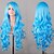 cheap Synthetic Trendy Wigs-Synthetic Wig Style Wig Blue Women&#039;s Wig Long Costume Wig