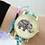 preiswerte Uhren-Damen Modeuhr Armband-Uhr Quartz Armbanduhren für den Alltag Stoff Band Analog Böhmische Mehrfarbig - Grau Blau Rosa