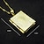 cheap Necklaces-18K Real Gold Plated Internal Laser Engraving Allah Muslim Photo Box Pendant 1.2*2.5CM