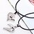 abordables Collier-Collier Choker / Ras de Cou Collier Pendentif Homme Femme Cœur Coeur creux Amour Cœur Blanc Colliers Tendance Bijoux pour Je vous remercie Valentin