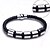 voordelige Aangepaste kleding accessoires-Gepersonaliseerde sieraden RVS/Leer - zilver/zwart - Armbanden -