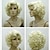 billige Kostumeparykker-brølende 20&#039;er paryk syntetisk paryk krøllet krøllet paryk blond kort lys blond syntetisk hår 4 tommer kvinders sølvblond stærk skønhed halloween paryk