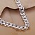 cheap Bracelets-Fashion Brief  Men&#039;s Square Buckle Sideways  Silver Plated Brass Chain &amp; Link  Bracelets(Silver)(1pc)