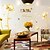 abordables Autocollants muraux-pvc lavable mur autocollants mur de décalque fleurs dorées amovible