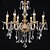 cheap Candle-Style Design-6-Light 55(21.7&quot;) Crystal LED Chandelier Glass Glass Candle-style Electroplated Traditional / Classic 110-120V 220-240V