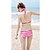 abordables Maillots de Bain Femme &amp; Bikinis-Femme Blocs de Couleur Fleur Licou Rouge Vert Bleu Roi Bikinis Maillots de Bain Maillot de bain Rouge