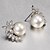 ieftine Cercei-Pentru femei Cercei Picătură Modă Perle Zirconiu Cubic cercei Bijuterii Argintiu Pentru Zilnic 1 buc