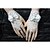 cheap Party Gloves-Cotton Wrist Length Glove Charm / Stylish / Bridal Gloves With Rhinestone / Bowknot / Embroidery