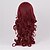 Χαμηλού Κόστους Συνθετικές Trendy Περούκες-Συνθετικές Περούκες Σγουρά Κυματιστό Φυσικό Κυματιστό Φυσικό Κυματιστό Σγουρά Με αφέλειες Περούκα Μακρύ Σκούρο κόκκινο Συνθετικά μαλλιά 25 inch Γυναικεία Με τα Μπουμπούκια Κόκκινο