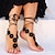 Χαμηλού Κόστους Παπούτσια Αξεσουάρ-Μεταλλικό Σανδάλια με μπότες Γυναικεία Γάμου Διακοπές Μαύρο Λευκό Καφέ