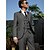 billiga Tuxedo kostymer-Smoking Skräddarsydd passform / Standardpassform Krage / Smalt trubbig / Spetsig En knapp / Singelknäppt Två knappar Ull &amp; Polyester Blend / Bomull / Polyester Enfärgad / Rutig / Mode / Smokingar