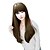 abordables Perruques Synthétiques Sans Bonnet-Perruque Synthétique Style Avec Frange Perruque Noir naturel Femme Perruque