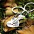 cheap Keychains-Keychain Lovers Love Ring Jewelry Silver For Daily Wear