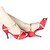 baratos Sapatos de Dança Latina-Mulheres Sapatos de Dança Latina Cetim Sandália Presilha Salto Personalizado Personalizável Sapatos de Dança Vermelho / Couro