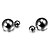 preiswerte Ohrringe-Damen Glasperlen Ohrstecker Kugel-Ohrringe damas Beidseitig doppelt-Perlen Künstliche Perle Graue Perle Ohrringe Schmuck Grau Für Party Normal Alltag