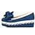 abordables Tacones de mujer-Mujer Zapatos Vaquero Primavera Verano Otoño Plataforma Tacón Cuña Pajarita Para Vestido Azul marino Azul Claro