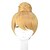 cheap Costume Wigs-angelaicos womens princess tinker bell cute girl bun short blonde updo halloween party costume cosplay wigs