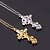 cheap Religious Jewelry-Women&#039;s Pendant Cross Circle Cross Party Work Casual Vintage 18K Gold Plated Rhinestone Platinum Plated Gold Silver Necklace Jewelry For Christmas Gifts Special Occasion Birthday Gift