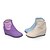 Χαμηλού Κόστους Γυναικείες Μπότες-Γυναικεία παπούτσια - Μπότες - Φόρεμα - Ενιαίο Τακούνι - Στρογγυλή Μύτη / Μοντέρνες Μπότες - Δερματίνη - Μπλε / Μωβ / Μπεζ