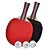 abordables Ping-pong-Winmax durables palettes de tennis de table à long manche 3 étoiles (1 paires) avec trois balles de ping-pong