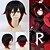 cheap Costume Wigs-Angelaicos Unisex RWBY Red Trailer Ruby Black Red Lolita Short Layered Halloween Party Costume Cosplay Hair Full Wig
