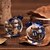 preiswerte Tortenfiguren-Kuchendeckel Kuchendeckel Herzen schönes Paar Schweine Kristallglas (zufällige Farben)