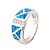 olcso Divatos gyűrű-Női Nyilatkozat gyűrű Kék Szintetikus drágakövek Cirkonium Divat Esküvő Parti Napi Hétköznapi Sport Jelmez ékszerek