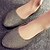 Недорогие Женская обувь на плоской подошве-Черный / Фиолетовый / Серебристый / Золотистый - Женская обувь - На каждый день - Дерматин - На плоской подошве - С острым носком -Обувь