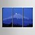 cheap Prints-E-HOME® Stretched Canvas Art The Snow Capped Mountains of Moonlight Decoration Painting  Set of 3