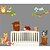 cheap Wall Stickers-Wall Stickers Wall Decals, Children&#039;s Cartoon Animal Paradise PVC Wall Stickers