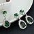 cheap Jewelry Sets-Green Cubic Zirconia Jewelry Set Gold Plated Ladies, Fashion, Elegant Include Green For Party Special Occasion Anniversary Birthday Gift Daily / Earrings / Necklace