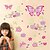 Недорогие Стикеры на стену-стикеры стены Наклейки на стены, стиль розовая бабочка наклейки стены PVC