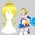 cheap Costume Wigs-short curly love live eli ayase synthetic blonde anime cosplay ponytail wigcs219a Halloween